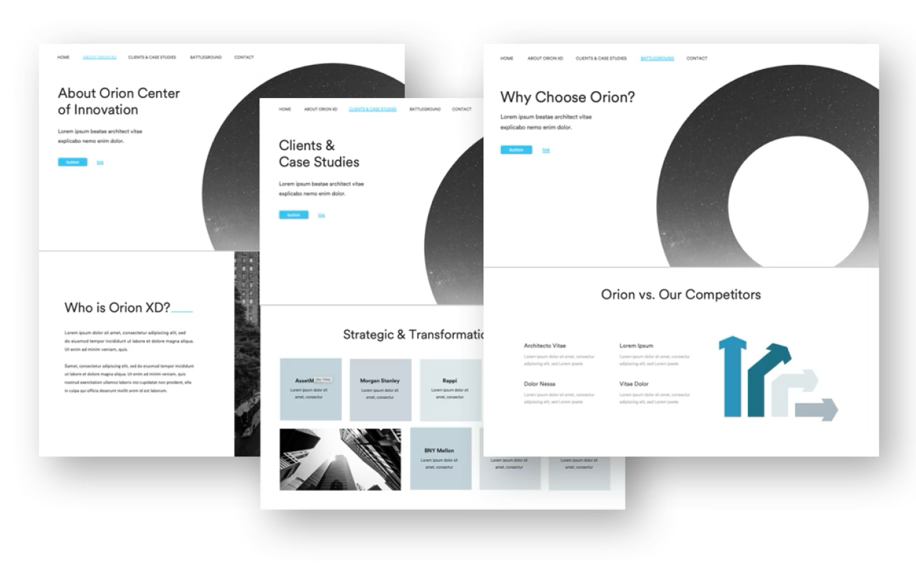 ODMI and XD hub collage mockup