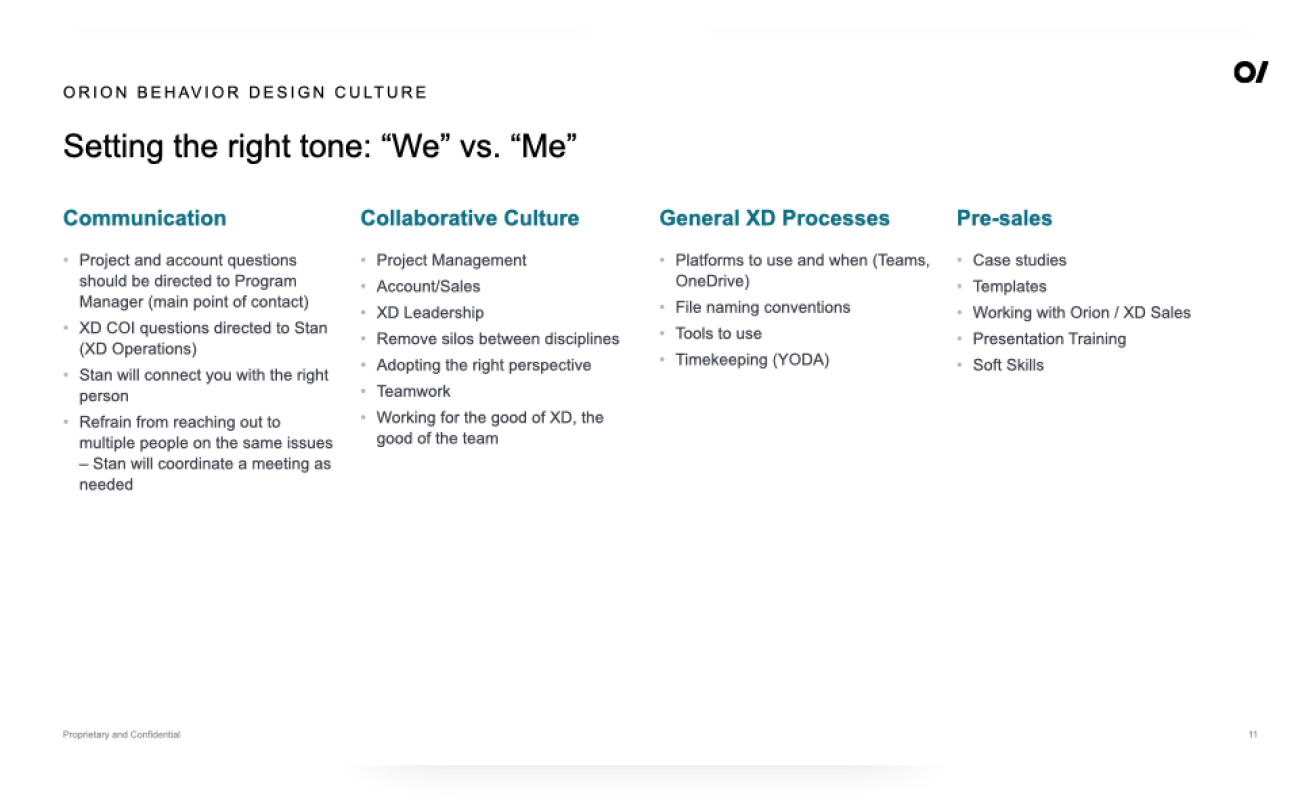 goals – orion behavior design culture mockup