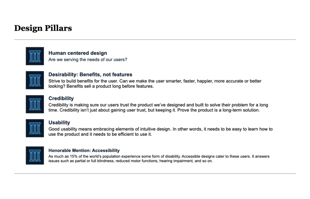 intro – design pillars