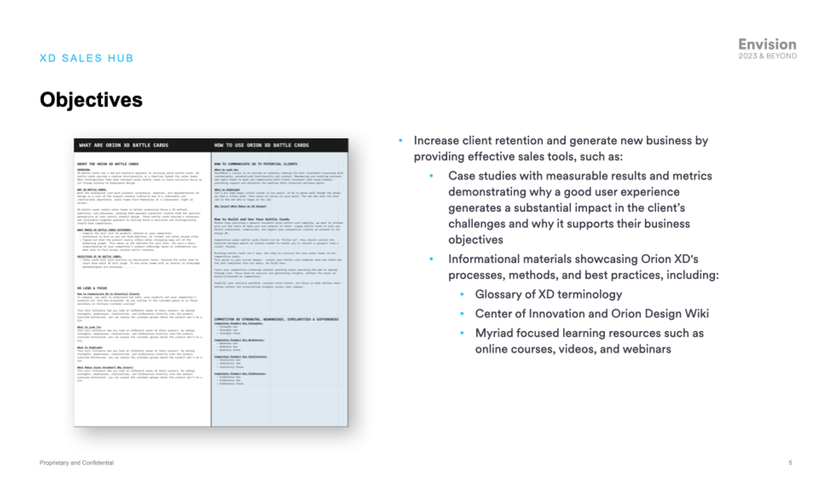 results – xd hub objectives 2 mockup